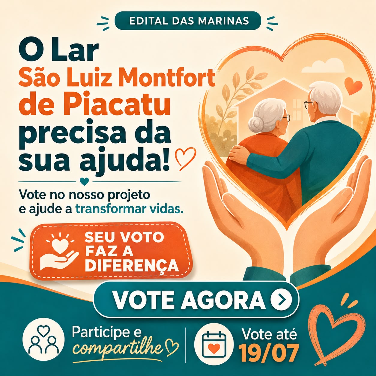 Imagem da notícia: 🧡 O Lar São Luiz Montfort de Piacatu precisa da sua ajuda!